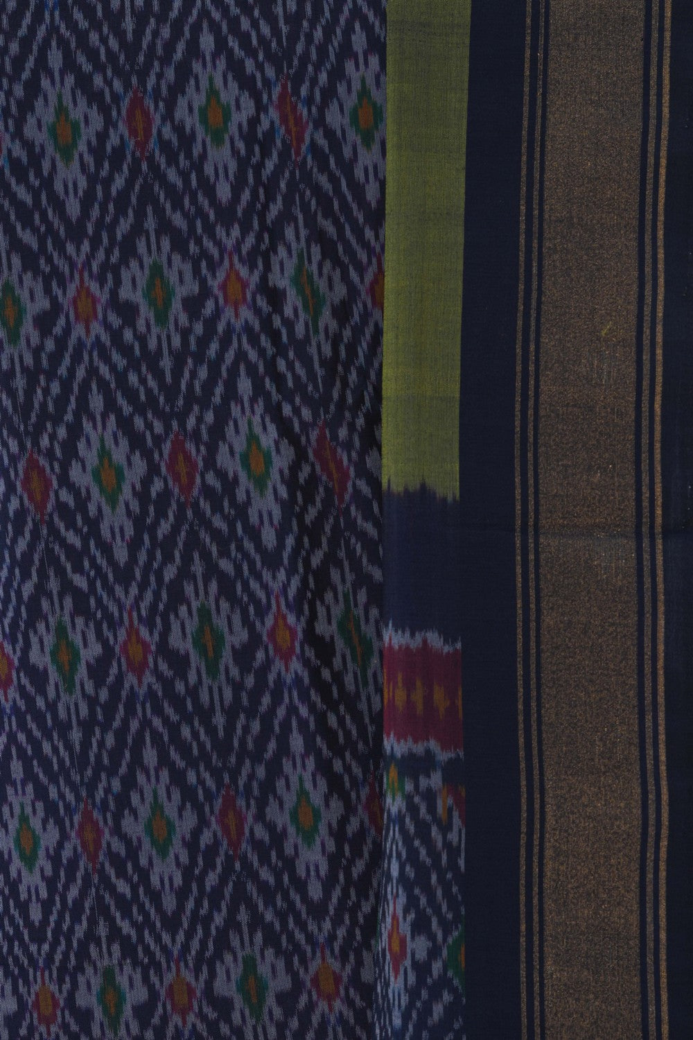Image of Ikat Silk Unstitched Suit With Dupatta (3 Pcs Set)