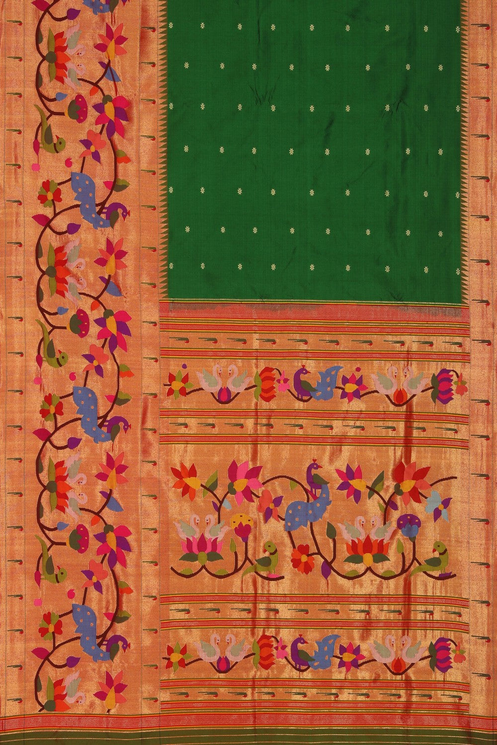 Image of Paithani Silk Green Saree