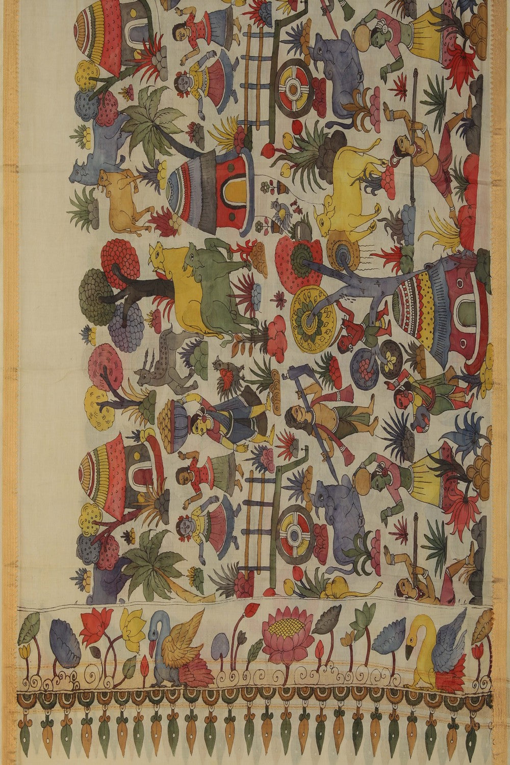 Image of Kalamkari Hand-Painted Dupatta
