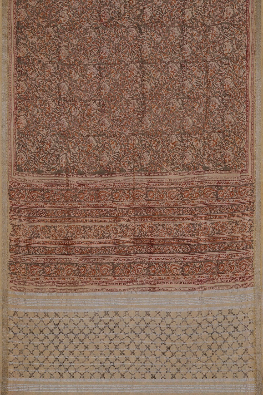 Image of Mangalgiri Silk Green Saree