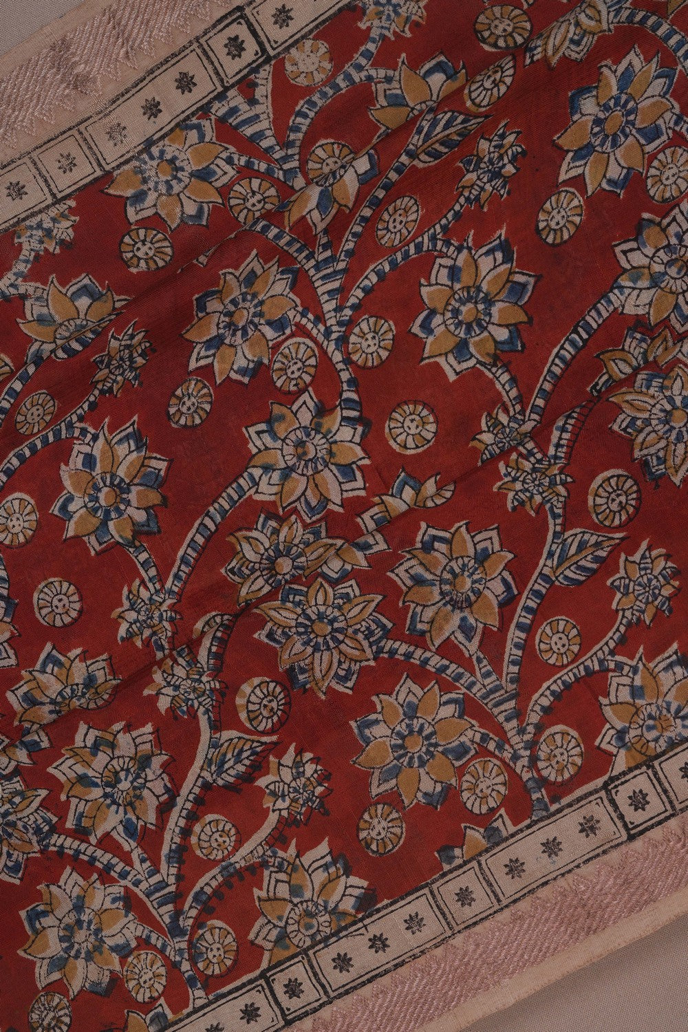 Image of Mangalgiri Silk Red Saree