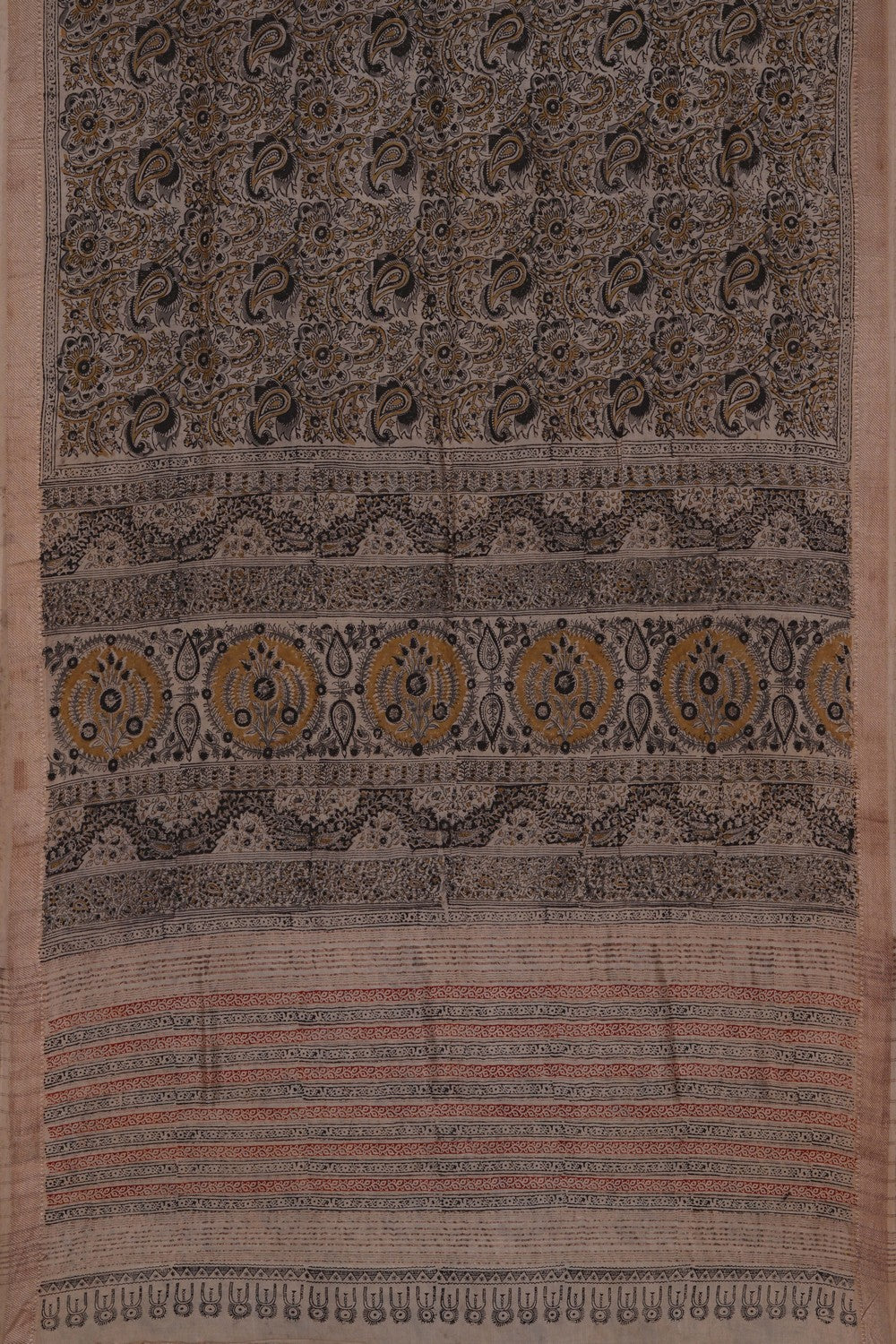 Image of Mangalgiri Silk Grey Saree