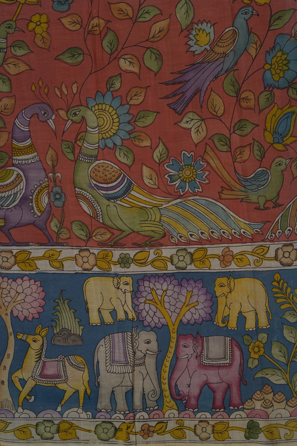 Image of Kalamkari Painting Saree