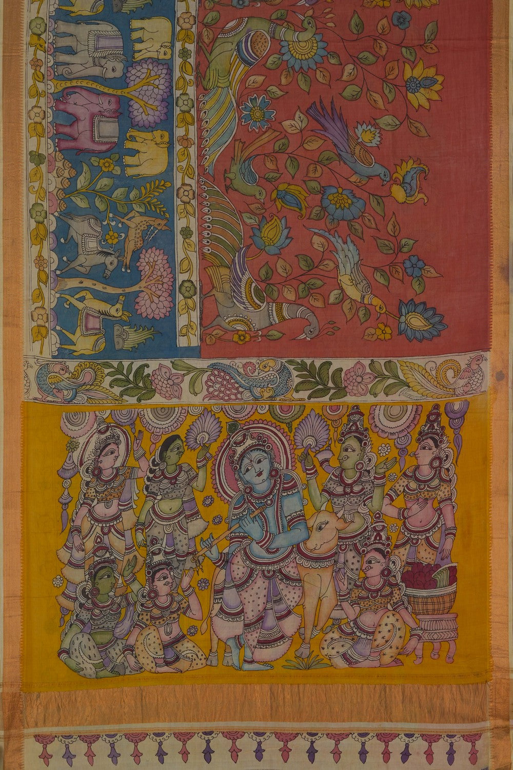 Image of Kalamkari Painting Saree