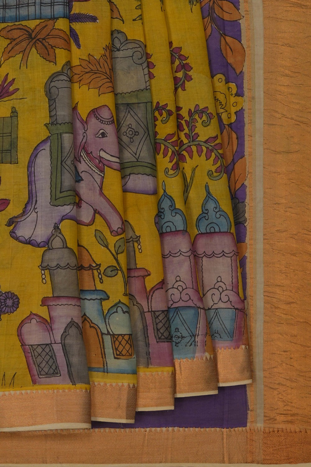 Image of Kalamkari Painting Saree