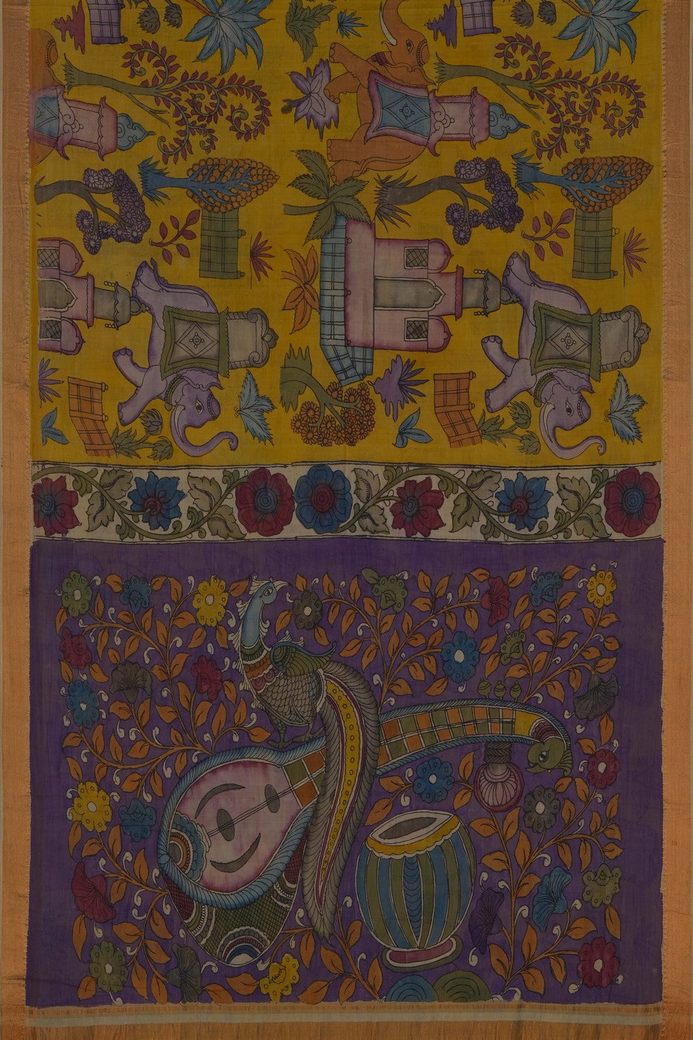Image of Kalamkari Painting Saree