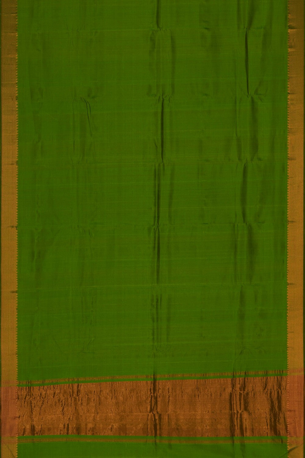 Image of Mangalgiri Silk Green Saree