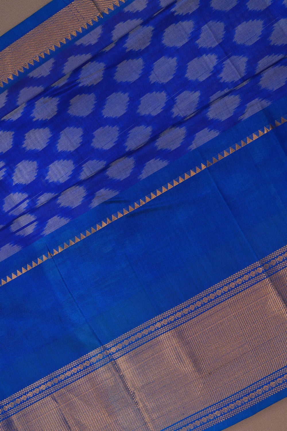 Image of Mangalgiri Silk Blue Saree