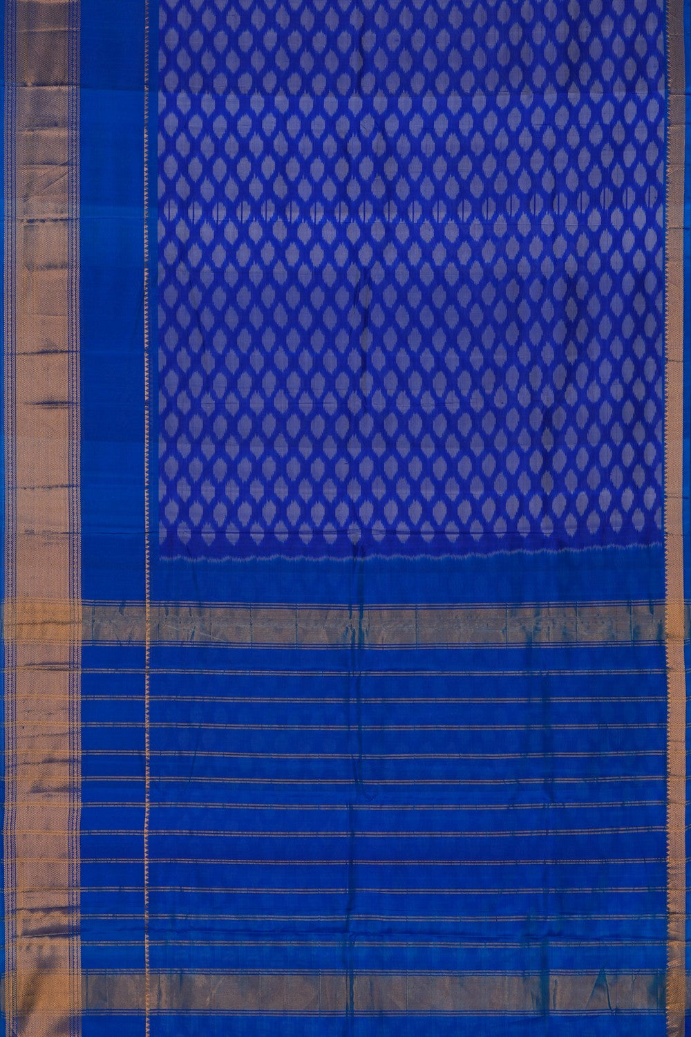 Image of Mangalgiri Silk Blue Saree