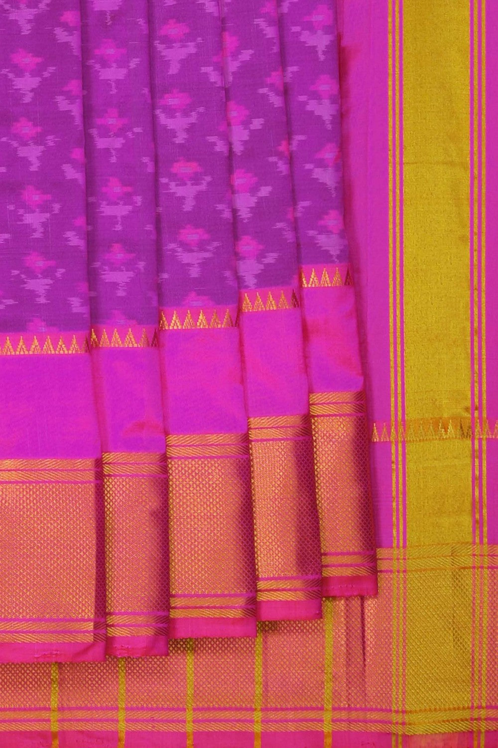 Image of Mangalgiri Silk Purple Saree