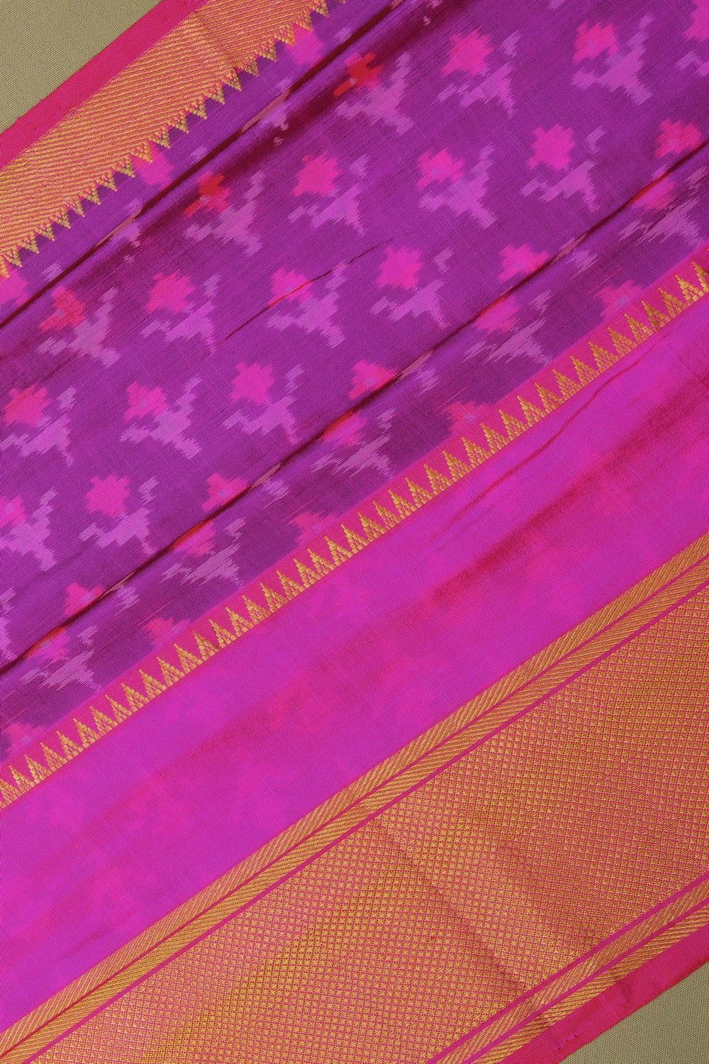 Image of Mangalgiri Silk Purple Saree