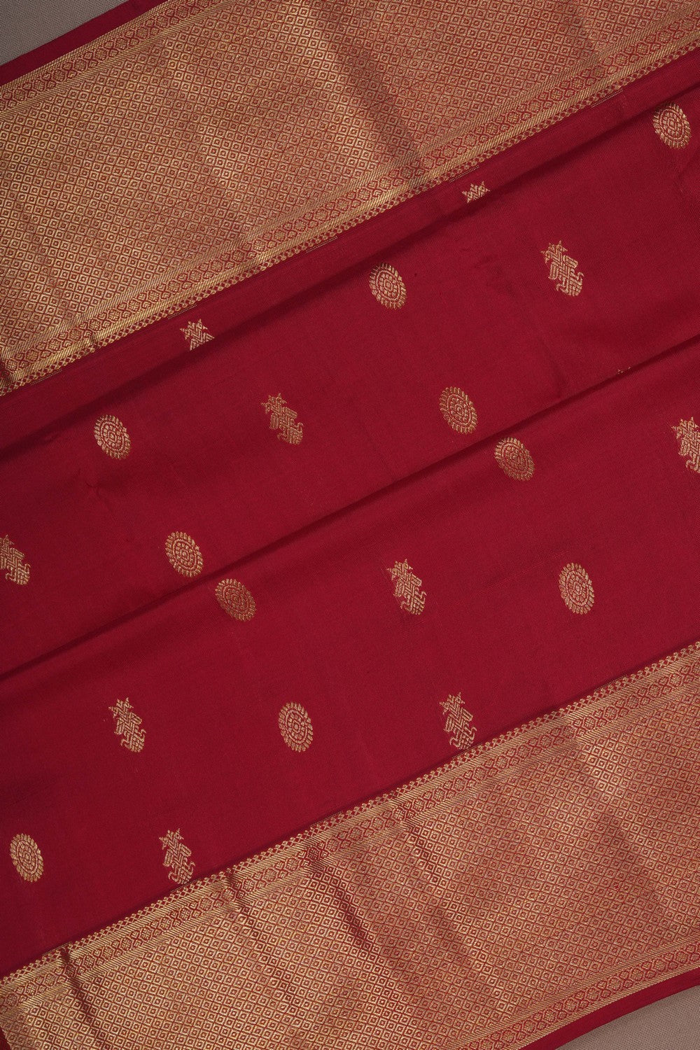Image of South Silk Red Saree