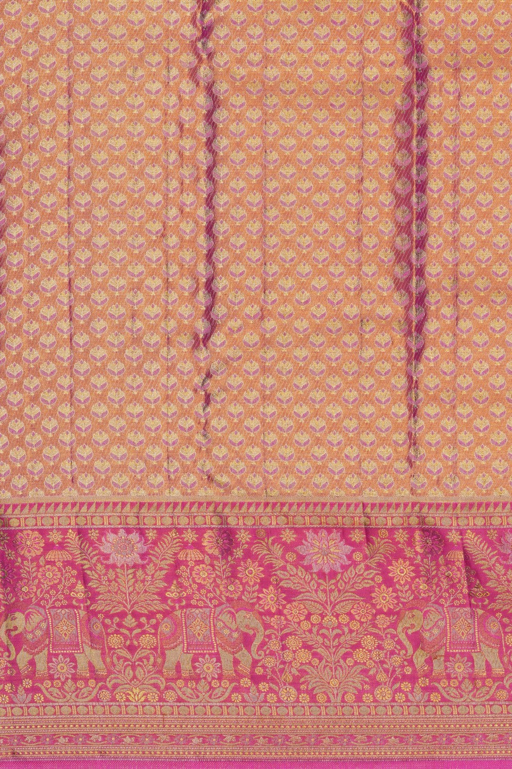 Image of Golden Tissue Brocade Kanjivaram Silk Saree