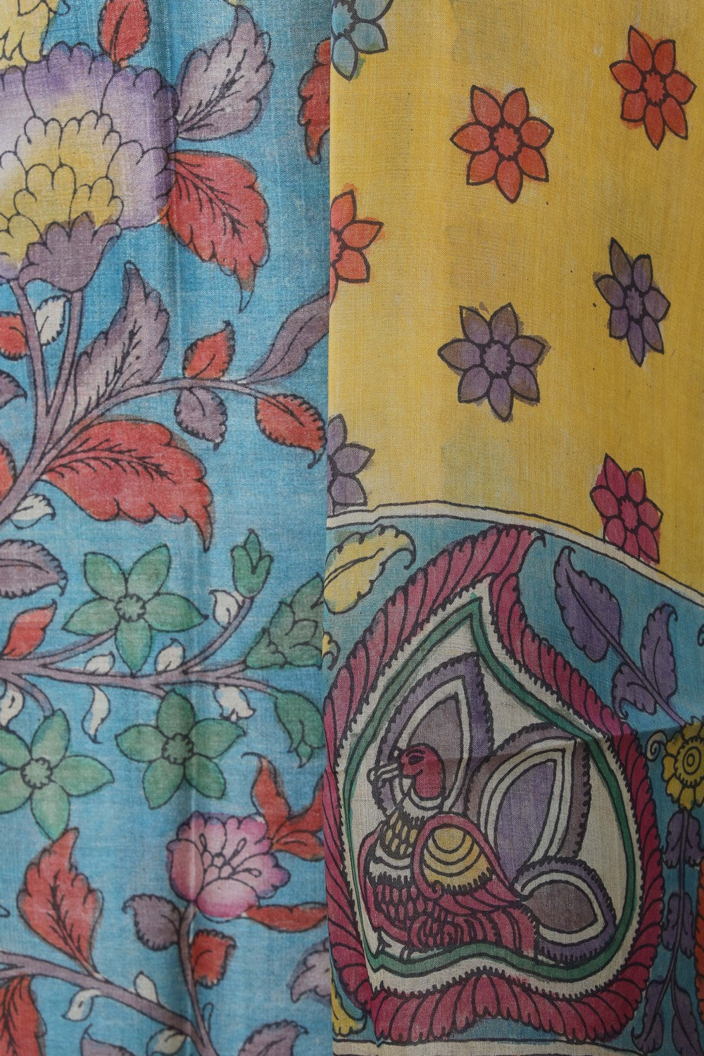 Image of Kalamkari Unstitched Suit Set Fabric (2 Pcs Set)