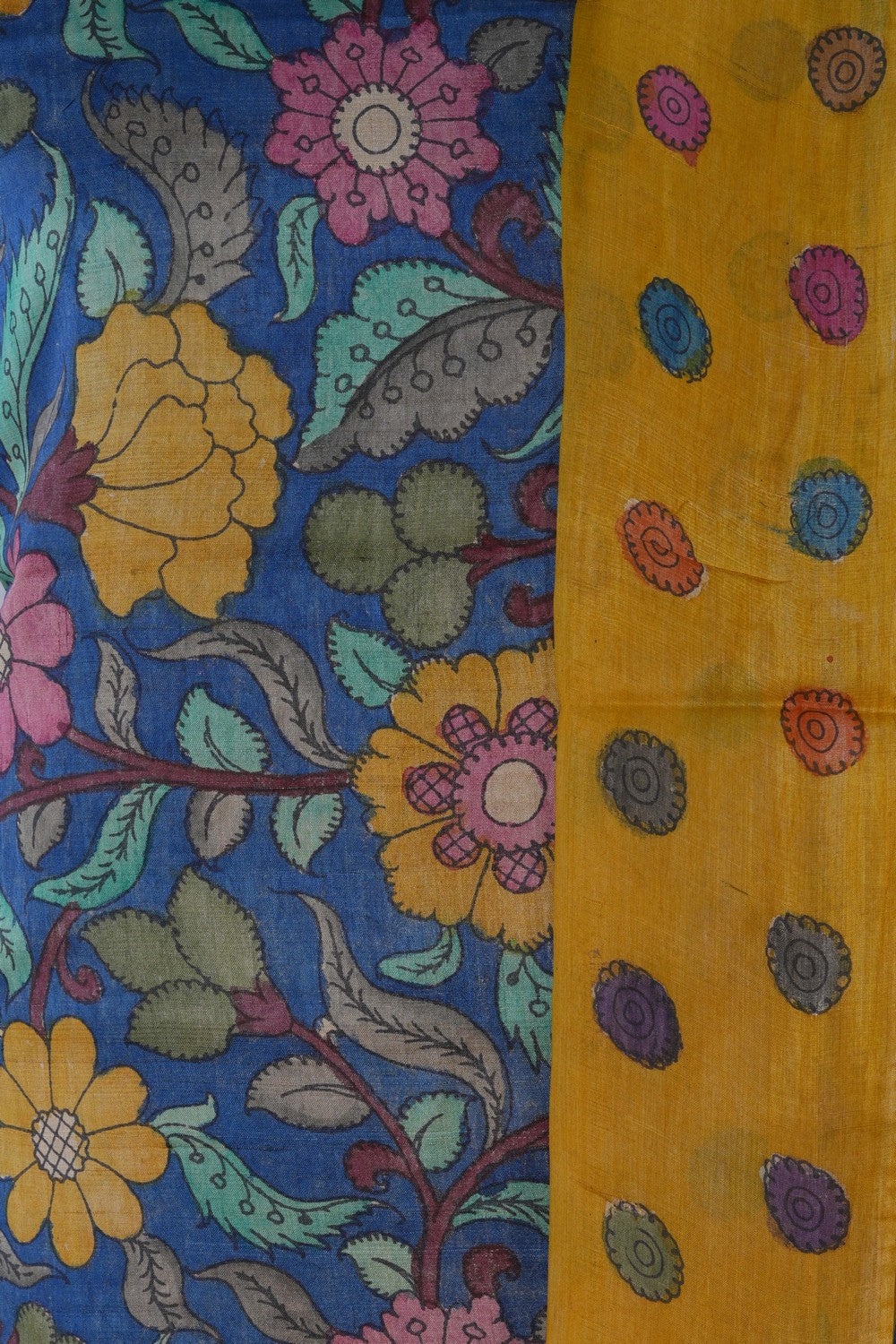 Image of Kalamkari Unstitched Suit Set Fabric (2 Pcs Set)