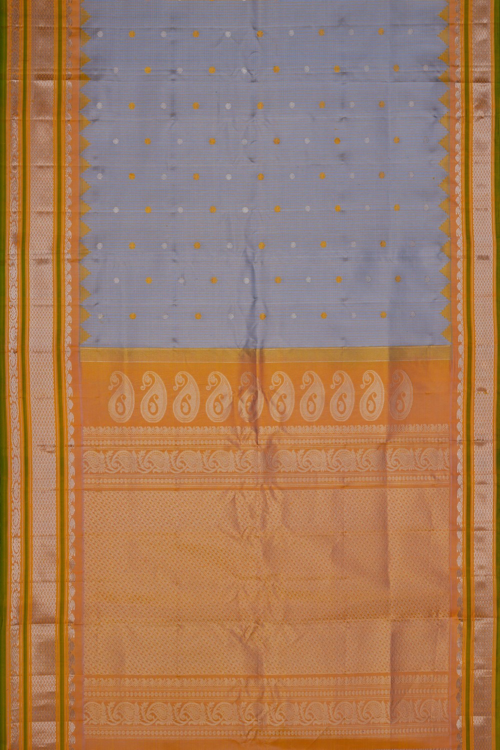 Image of Gadwal Silk Grey Saree