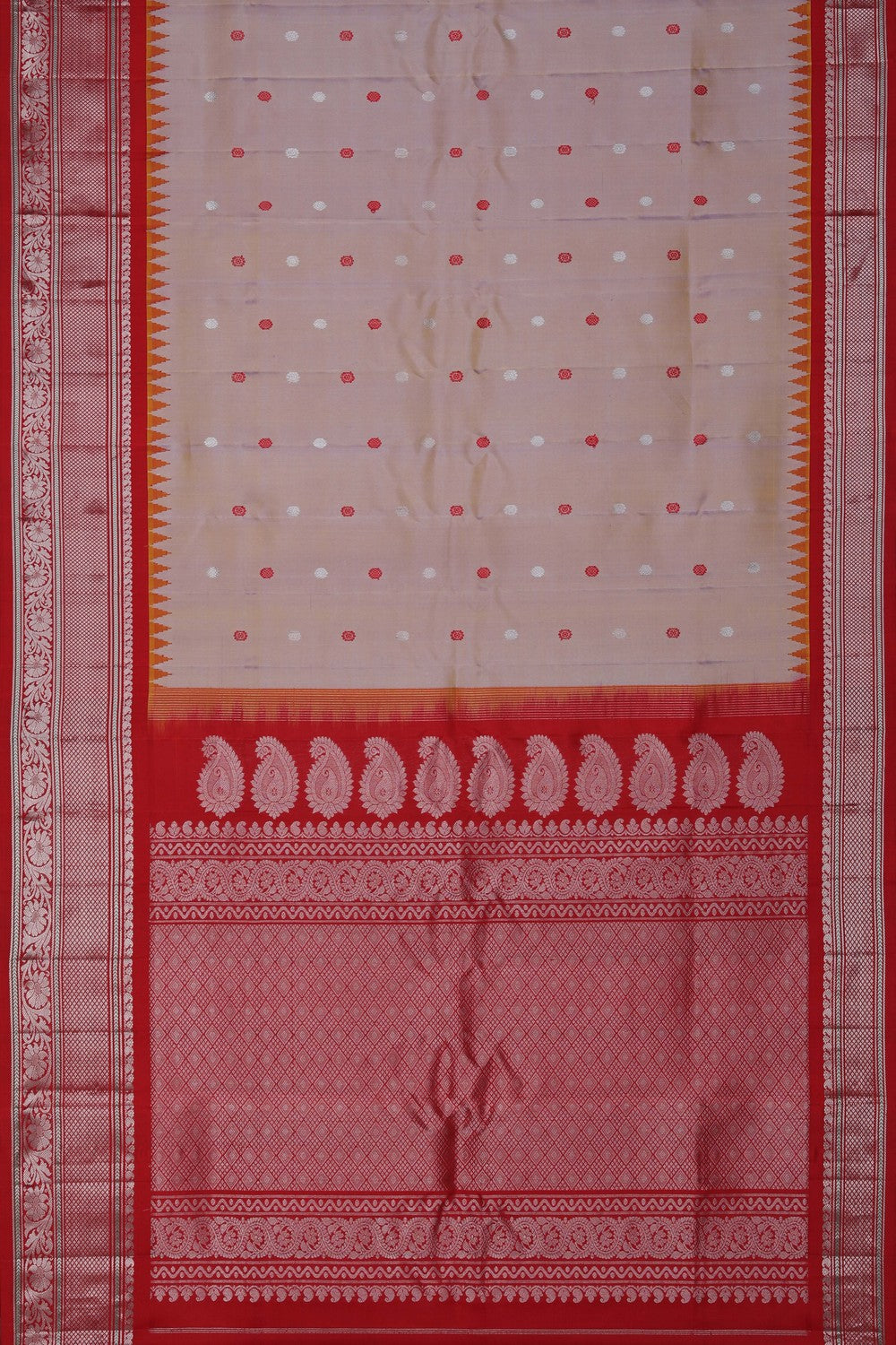 Image of Gadwal Silk Luxurious Beige Saree