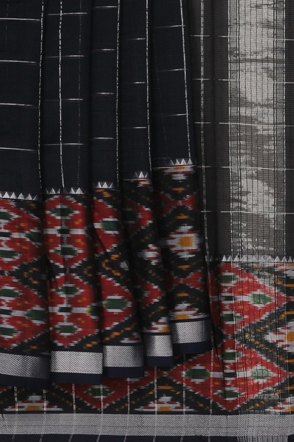 Image of Mangalgiri Silk Black Saree