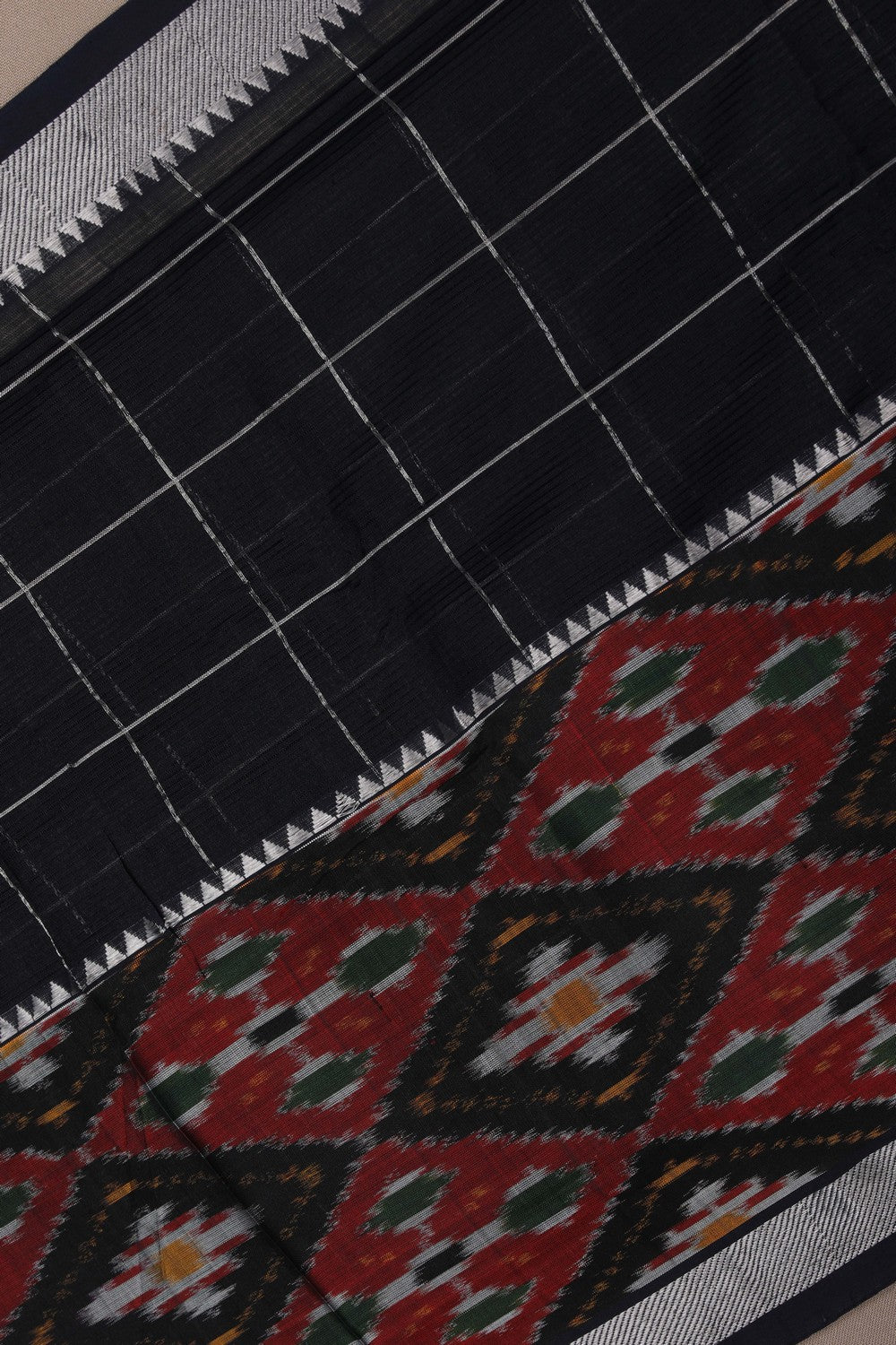 Image of Mangalgiri Silk Black Saree