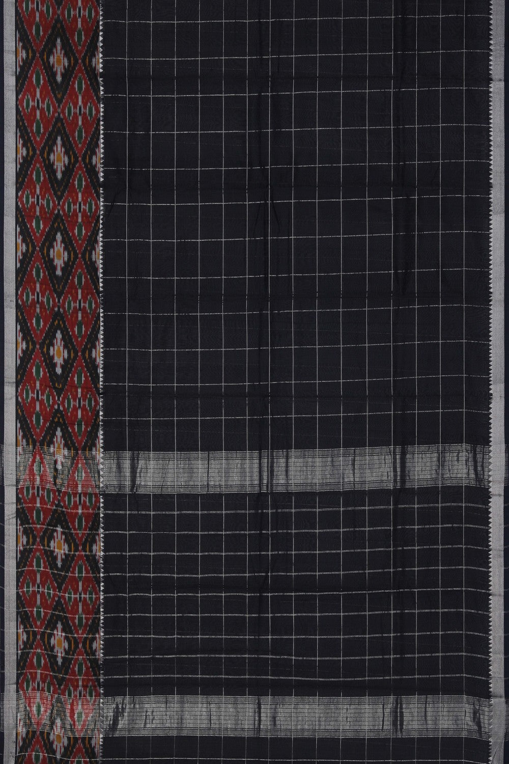 Image of Mangalgiri Silk Black Saree