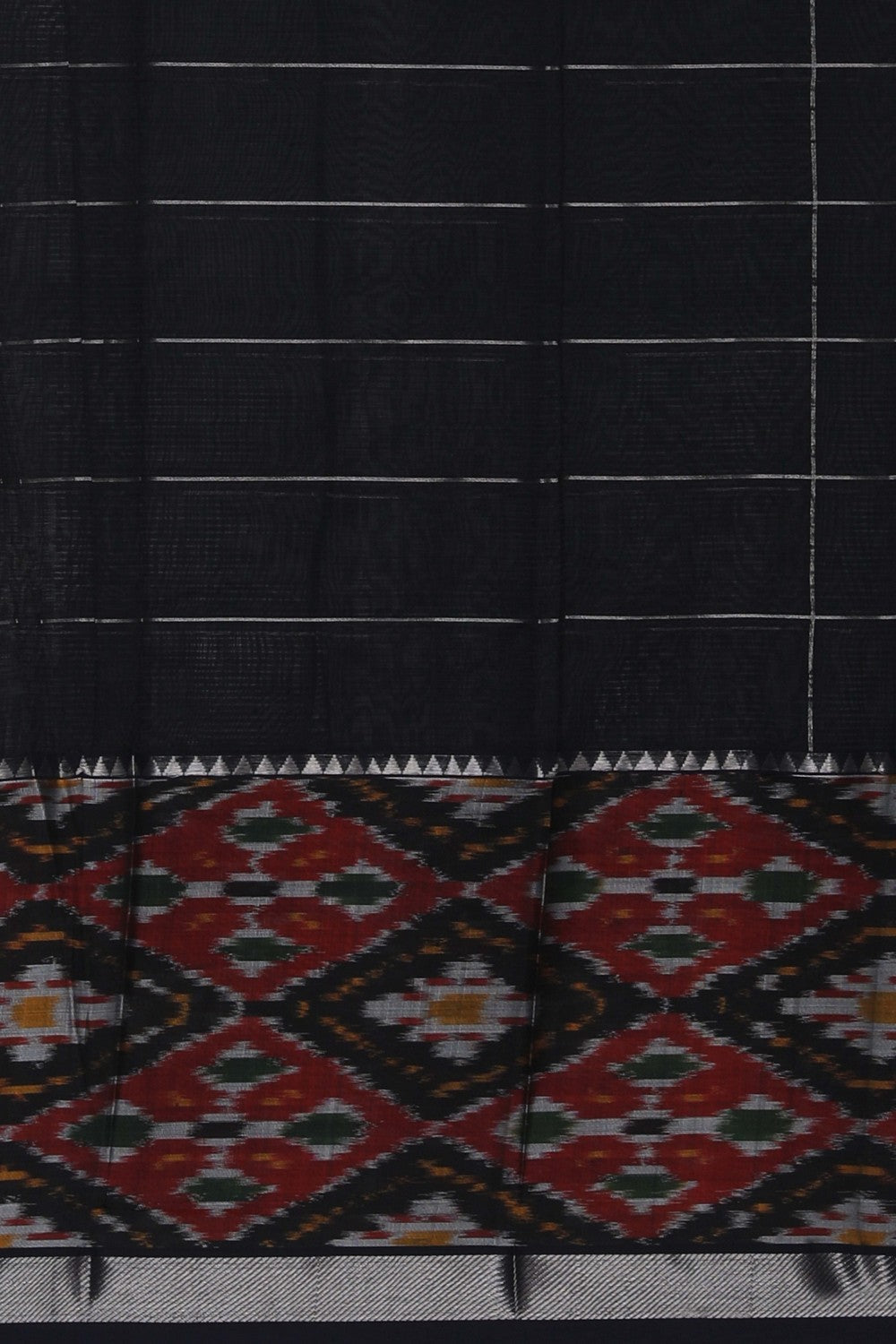 Image of Mangalgiri Silk Black Saree