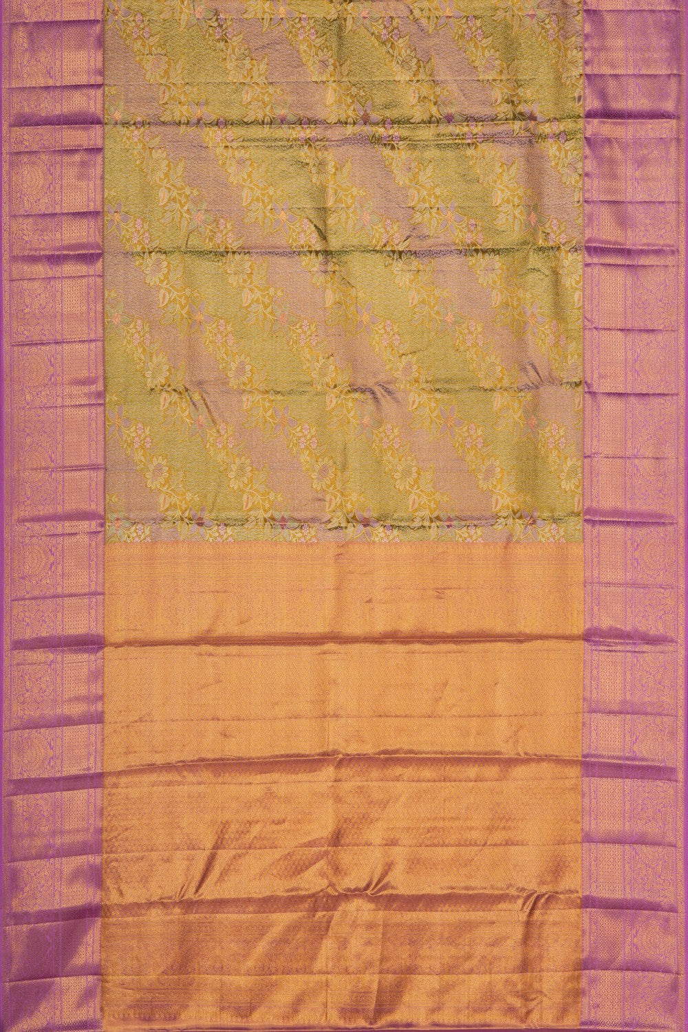 Image of A Green Tissue Brocade Kanjivaram Silk Saree
