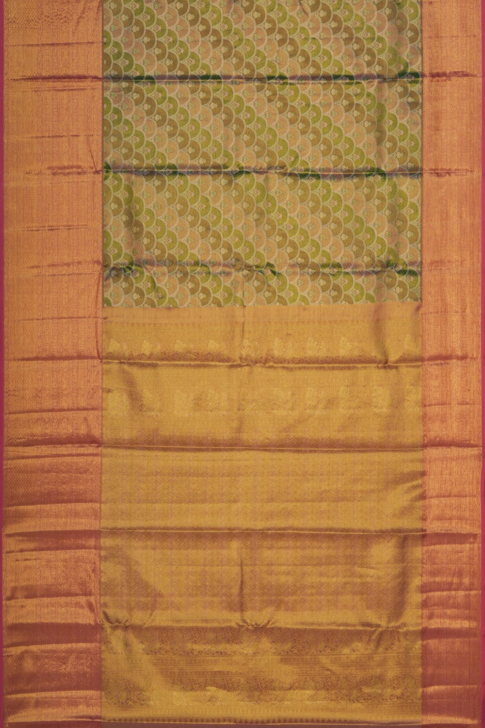 Image of A Green Tissue Brocade Kanjivaram Silk Saree