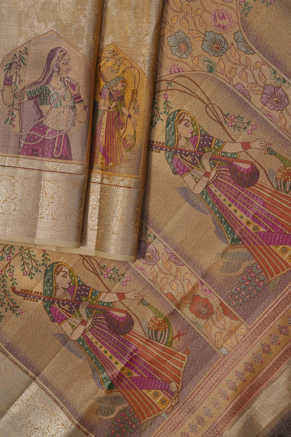 Image of Tissue Brocade Kanjivaram Silk Saree