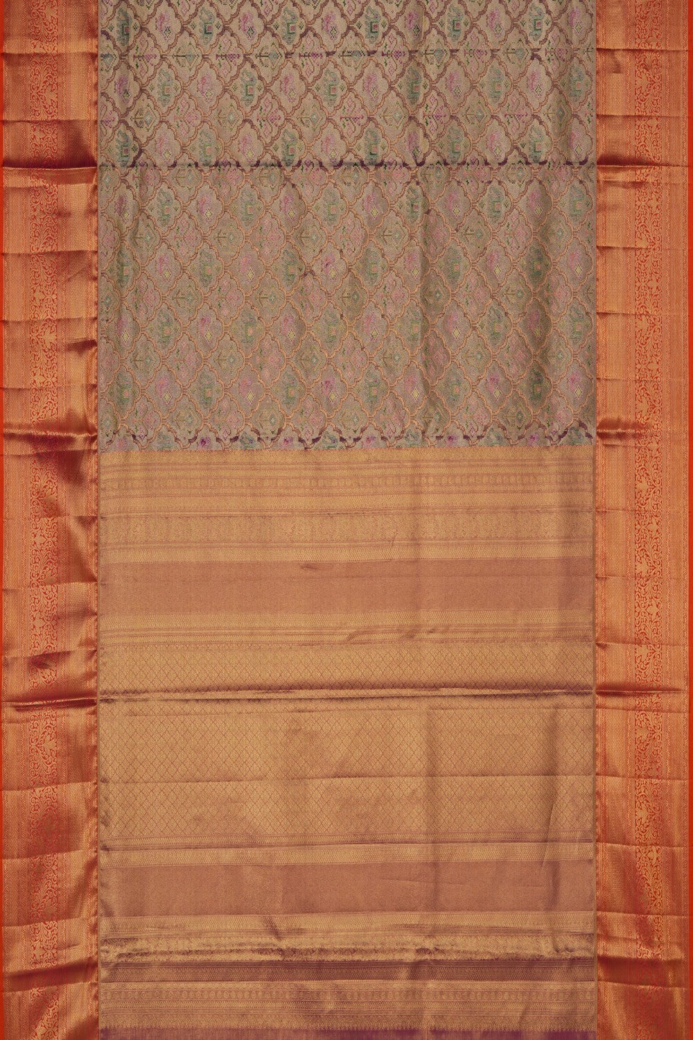 Image of A Golden Kanjivaram Silk Saree