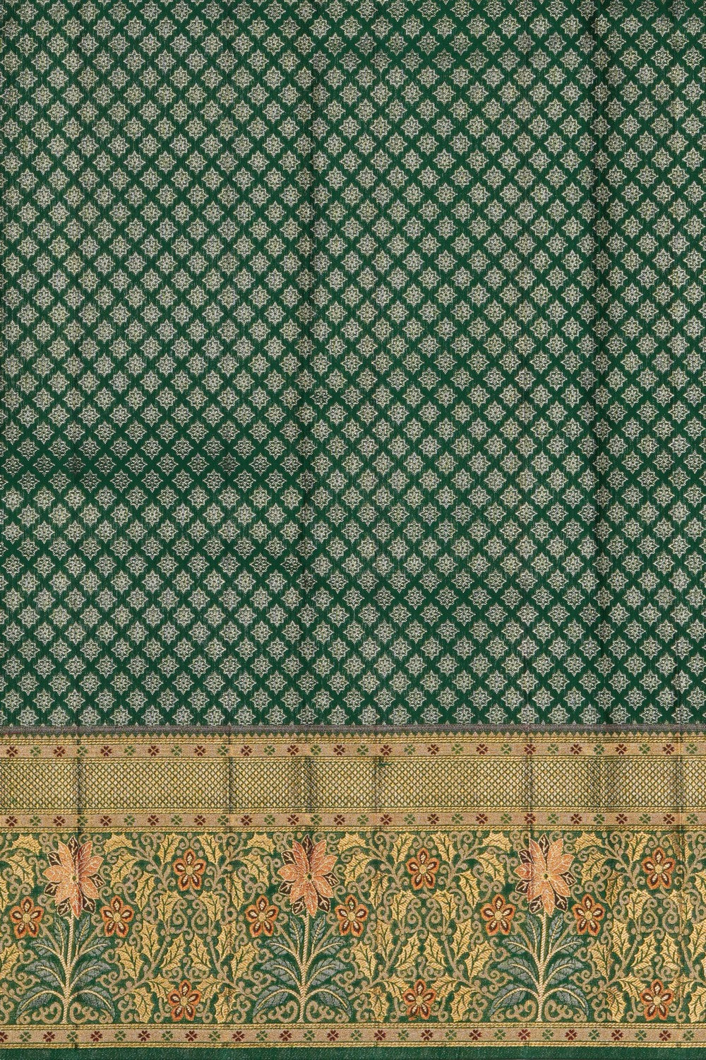 Image of A Bridal Red Brocade Kanjivaram Silk Saree