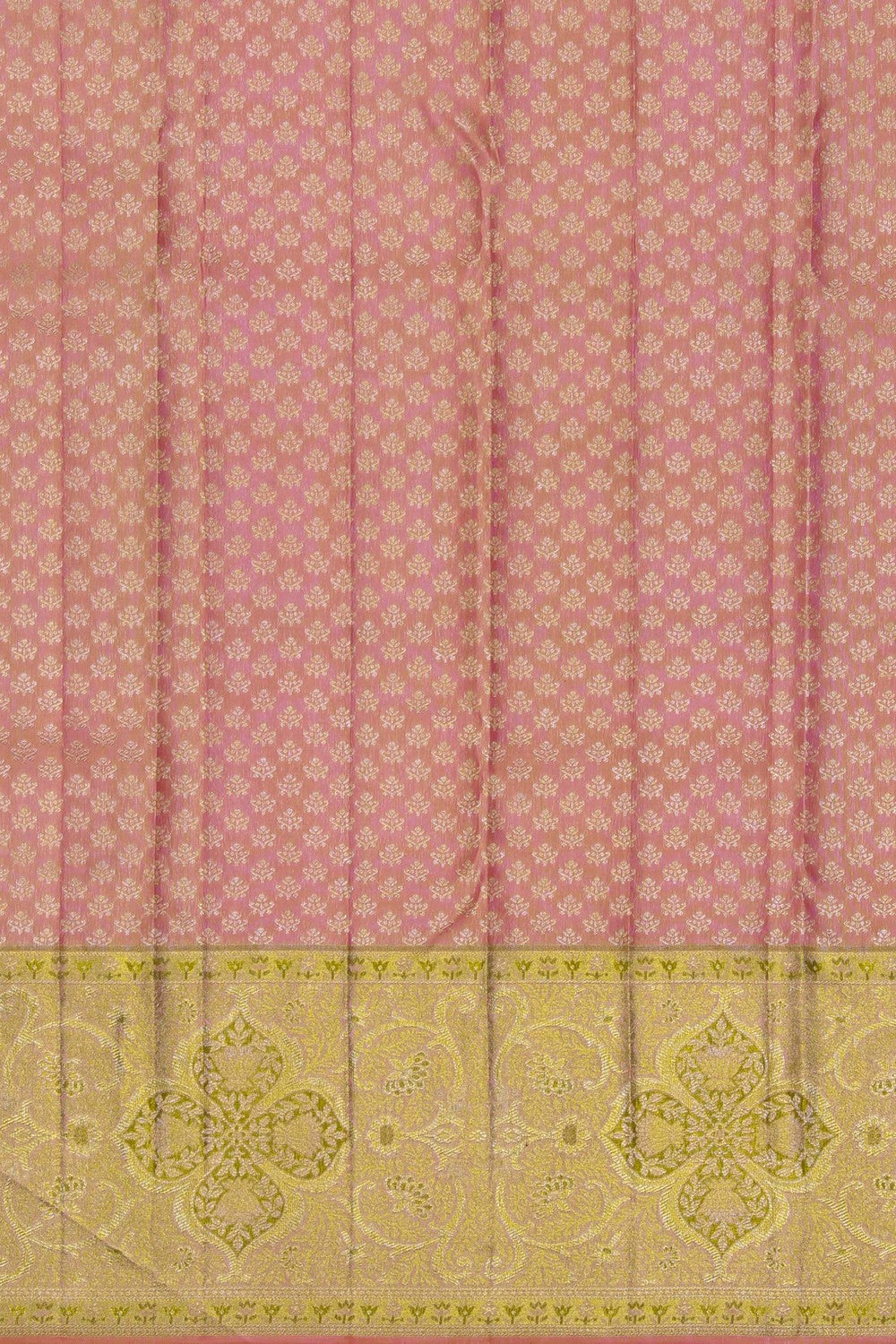 Image of Golden Tissue Brocade Kanjivaram Silk Saree