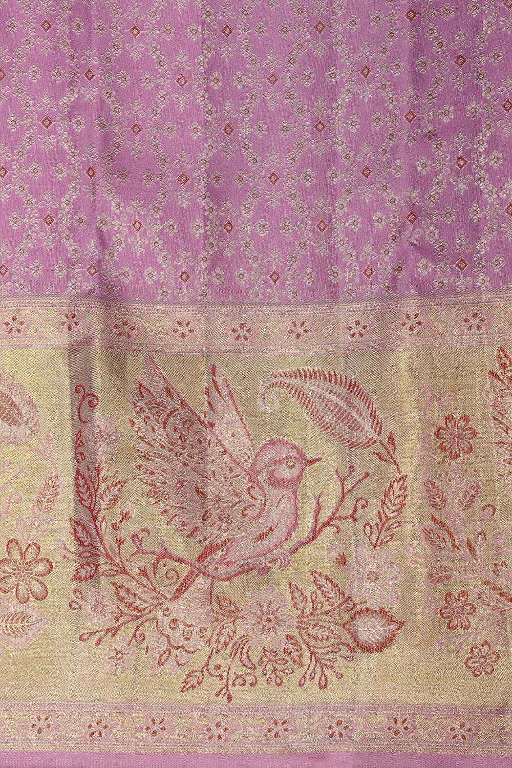 Image of A Purple Brocade Kanjivaram Silk Saree