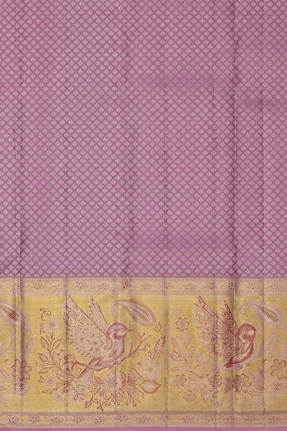 Image of A Purple Brocade Kanjivaram Silk Saree