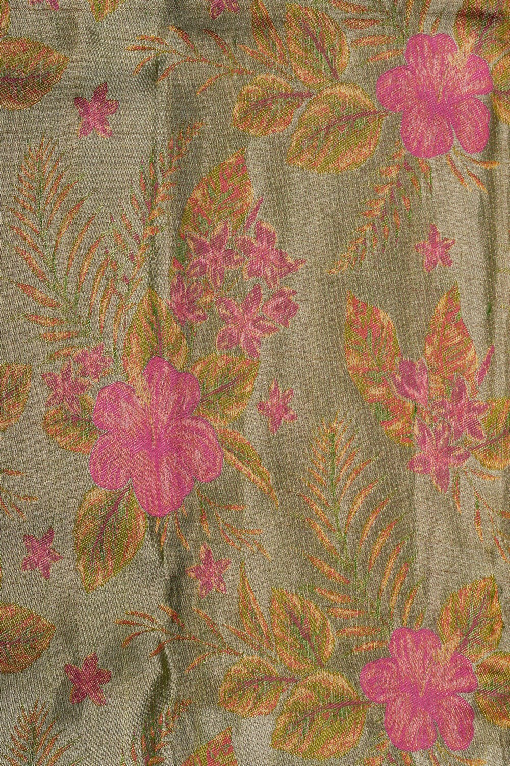 Image of Green Tissue Brocade Kanjivaram Silk Saree