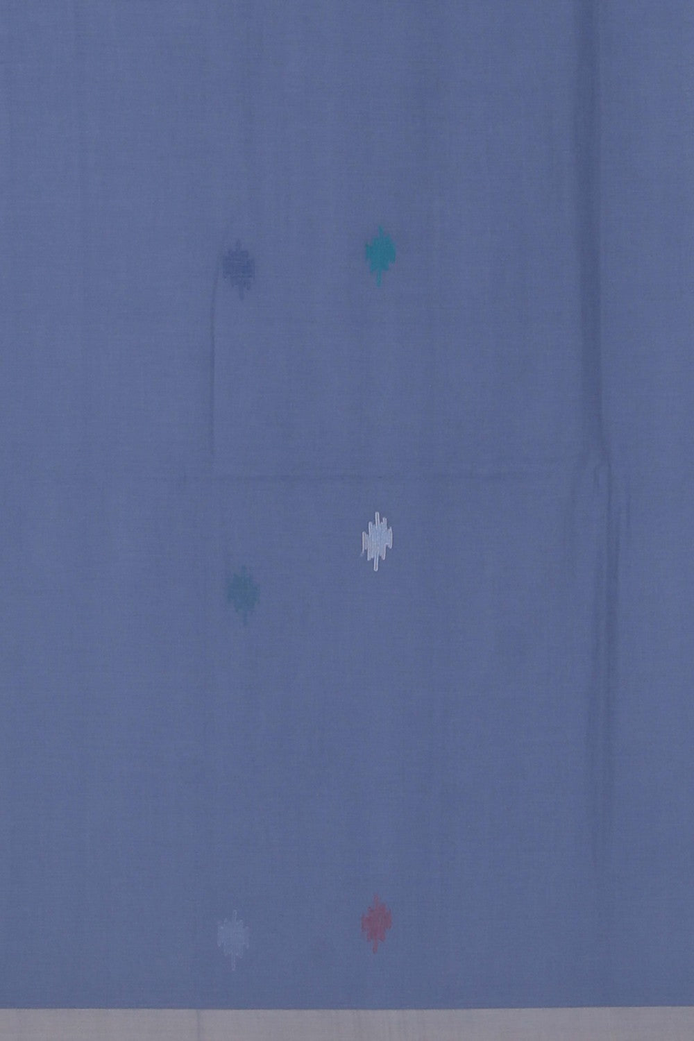 Image of Dhakai Handspun Cotton Saree With Jamdani Pallu