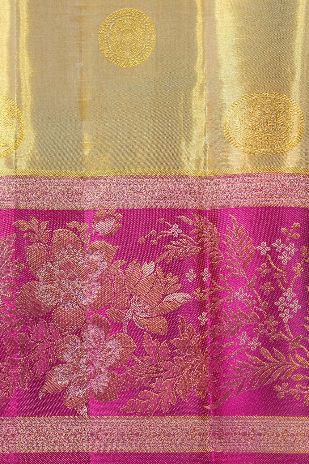 Image of Kanjivaram Silk Tissue Brocade Saree