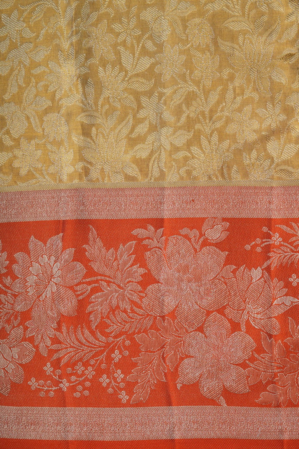 Image of Kanjivaram Silk Tissue Brocade Saree