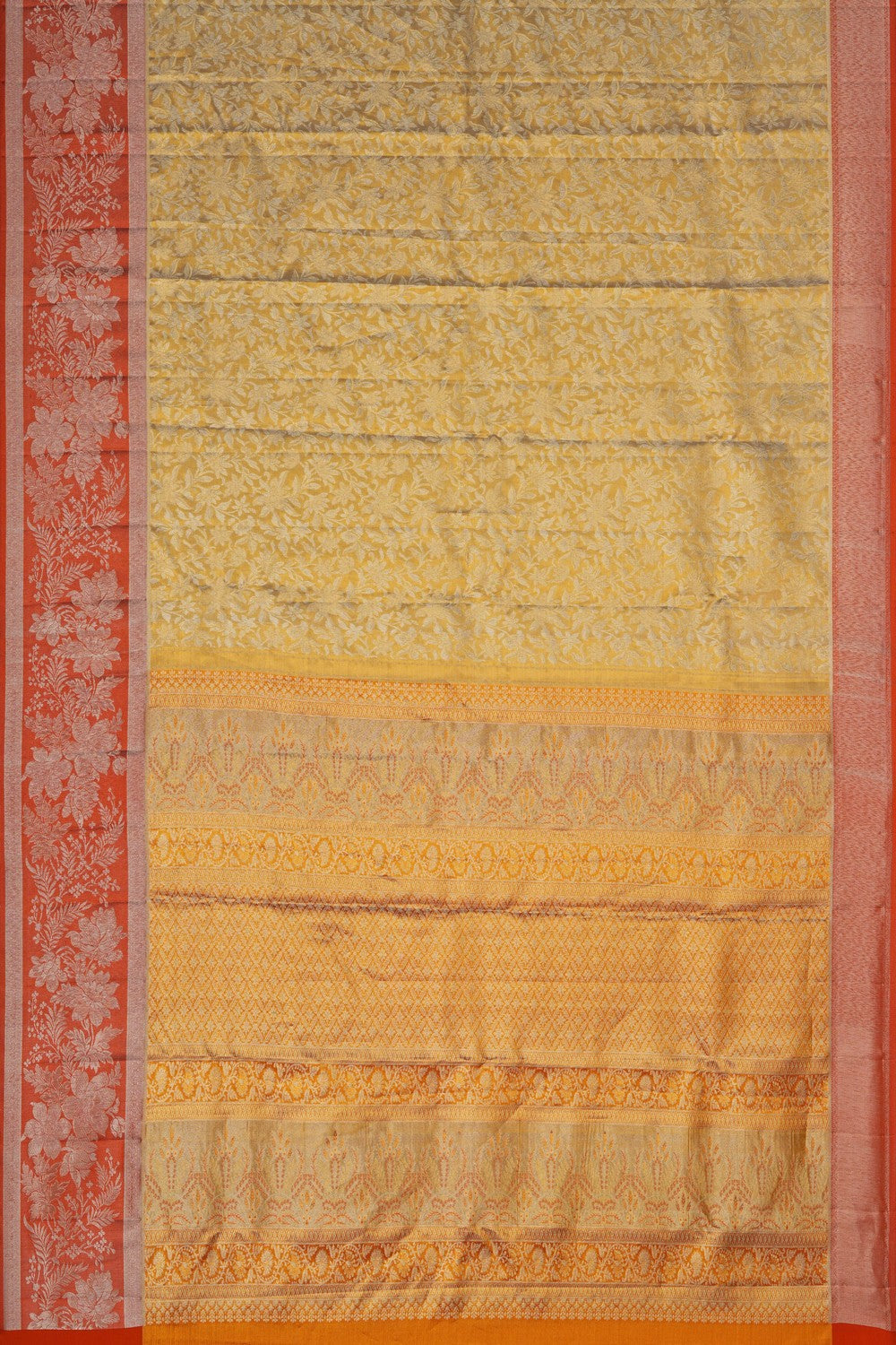 Image of Kanjivaram Silk Tissue Brocade Saree