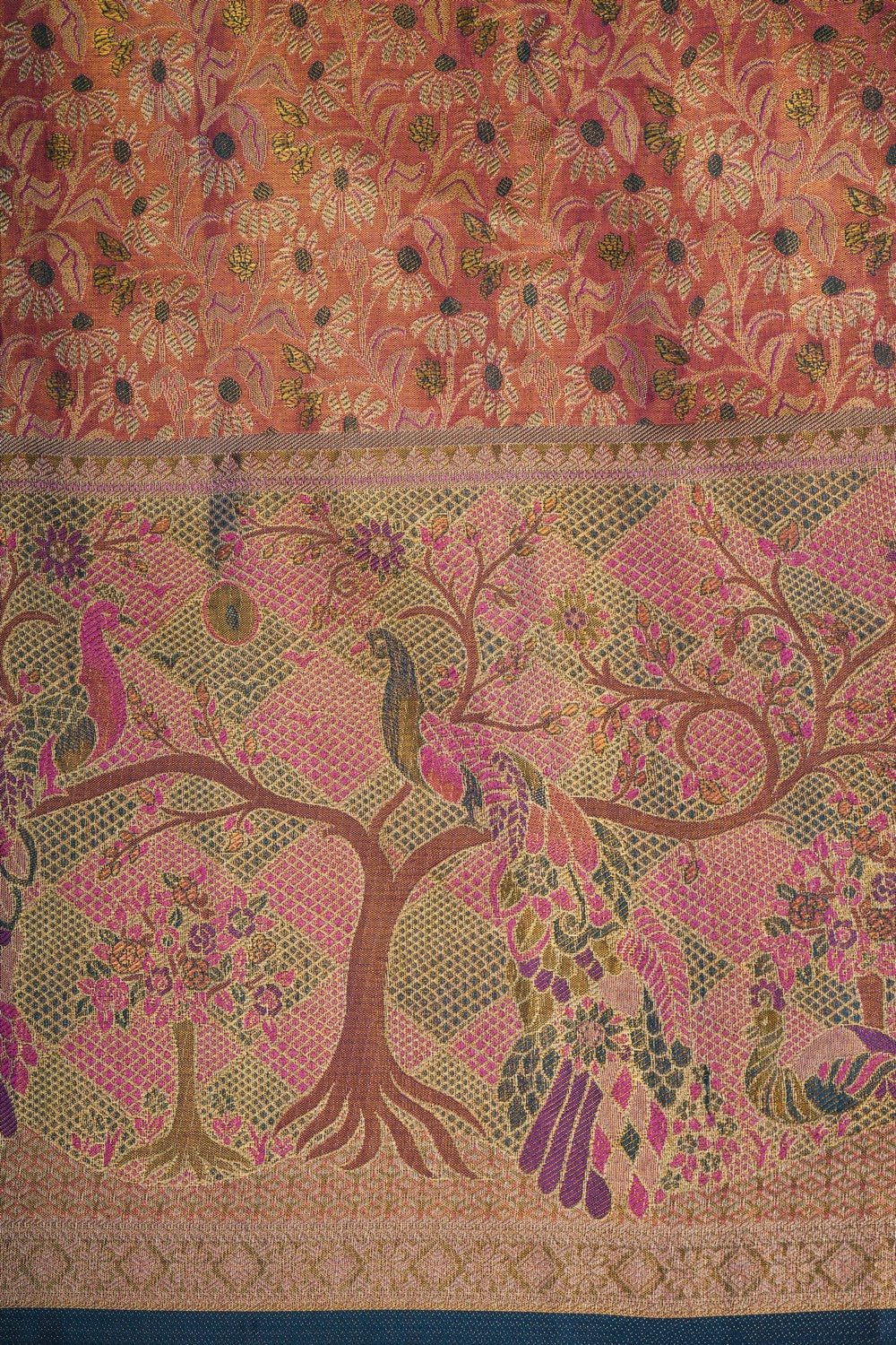 Image of Kanjivaram Silk Tissue Brocade Saree