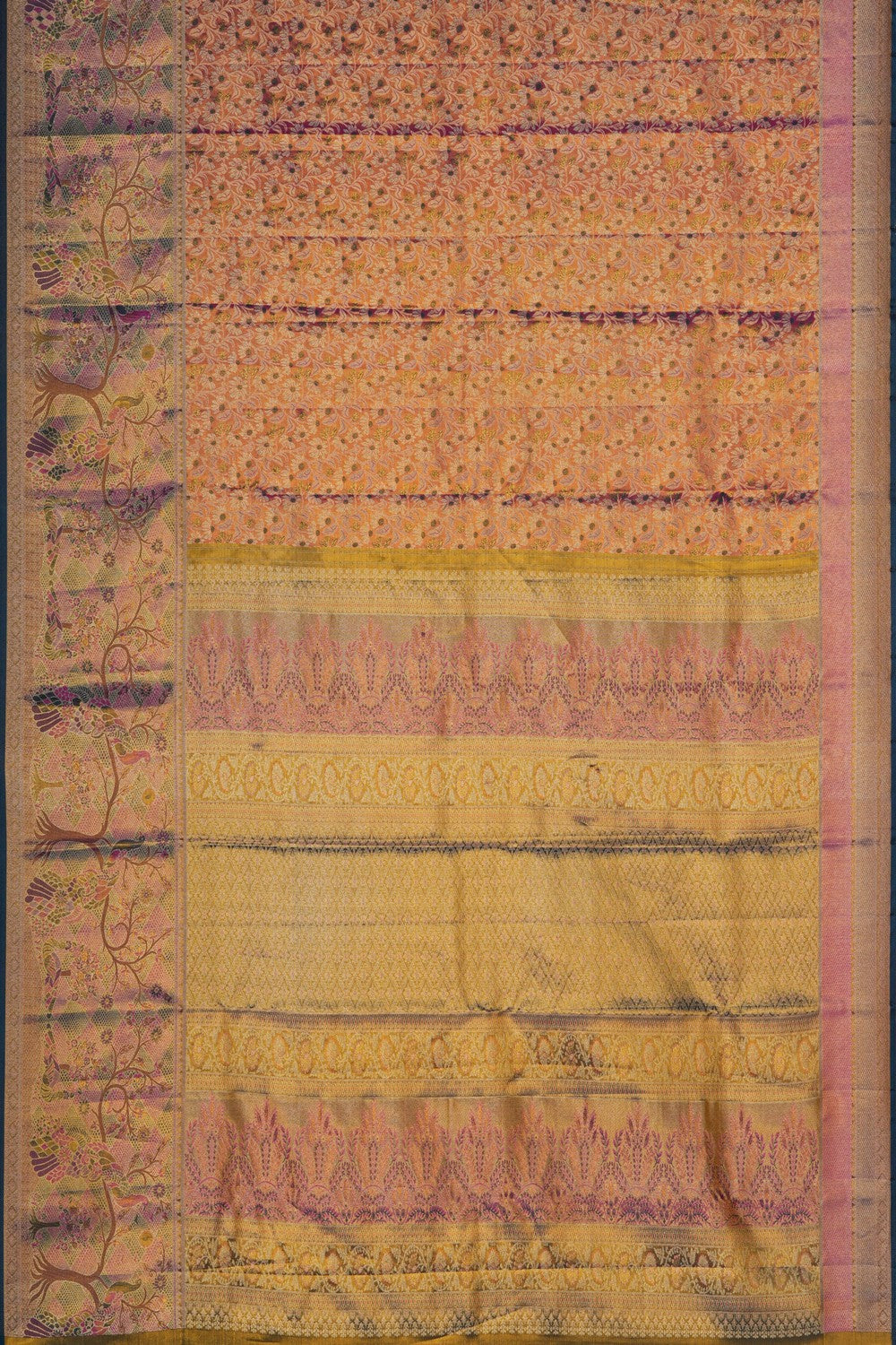 Image of Kanjivaram Silk Tissue Brocade Saree