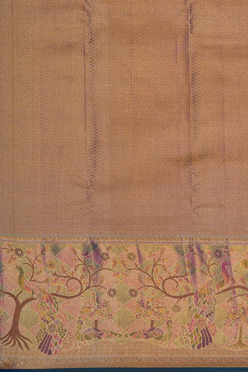 Image of Kanjivaram Silk Tissue Brocade Saree