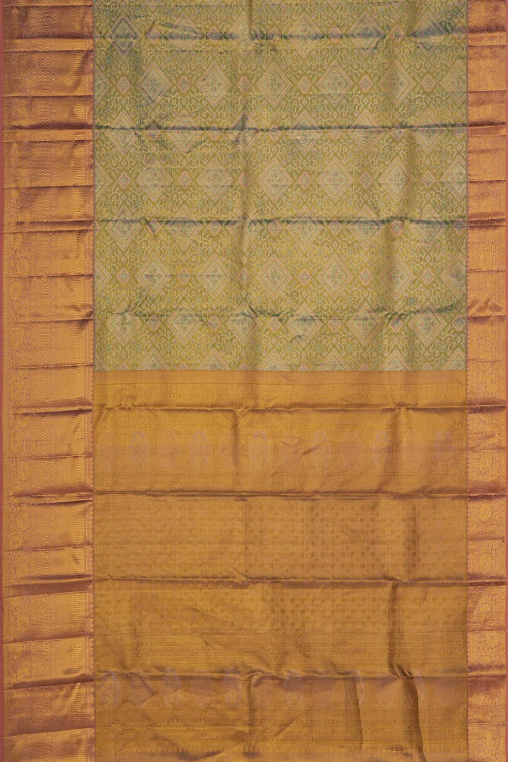 Image of A Green Tissue Brocade Kanjivaram Silk Saree