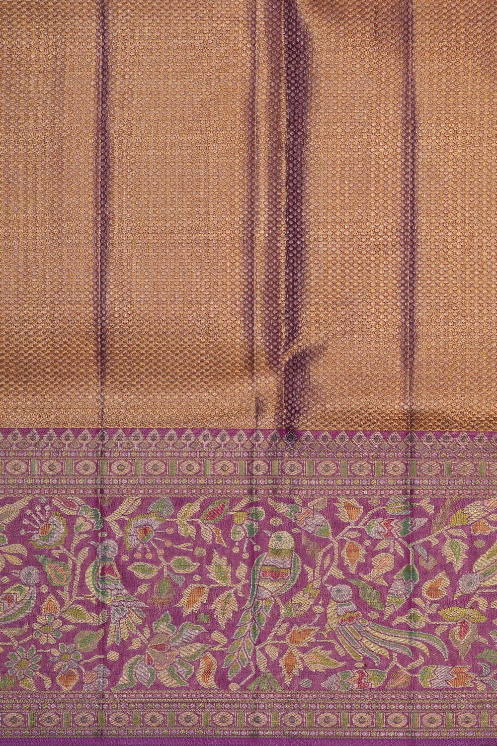 Image of A Green Brocade Kanjivaram Silk Saree