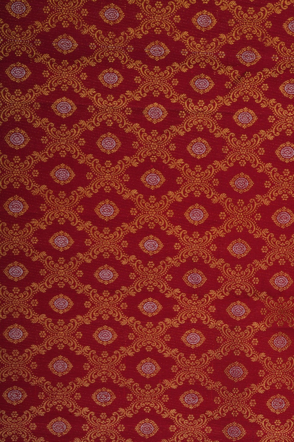 Image of A Red Brocade Kanjivaram Silk Saree