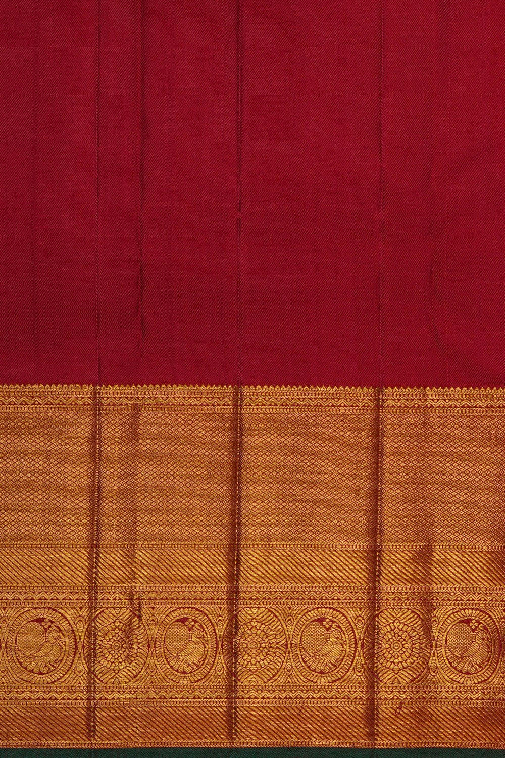 Image of A Red Brocade Kanjivaram Silk Saree