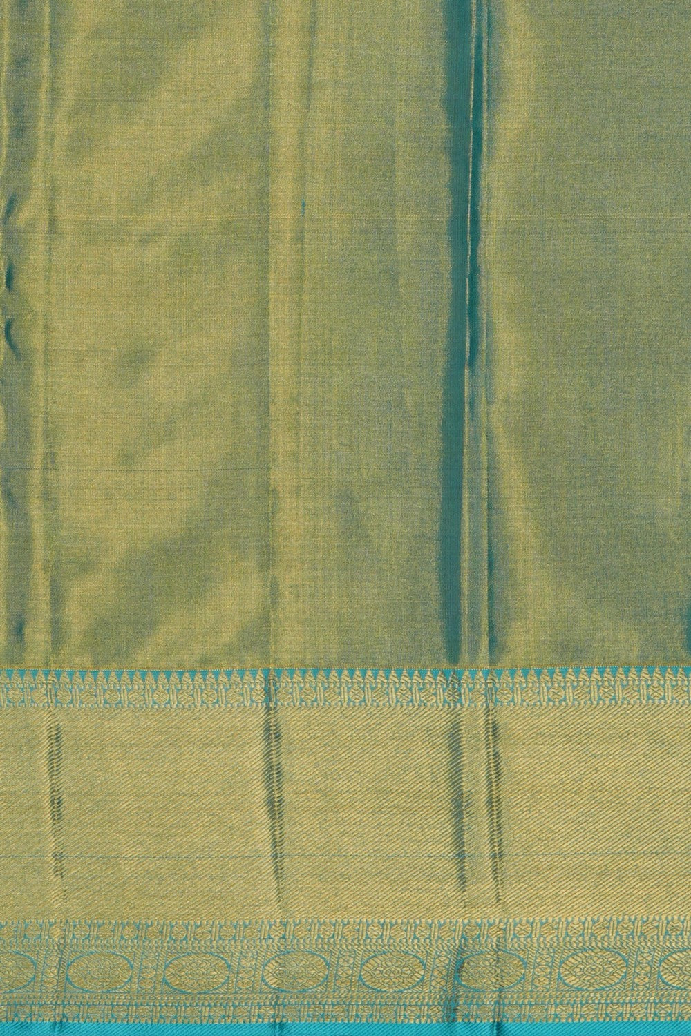 Image of A Blue Brocade Kanjivaram Silk Saree