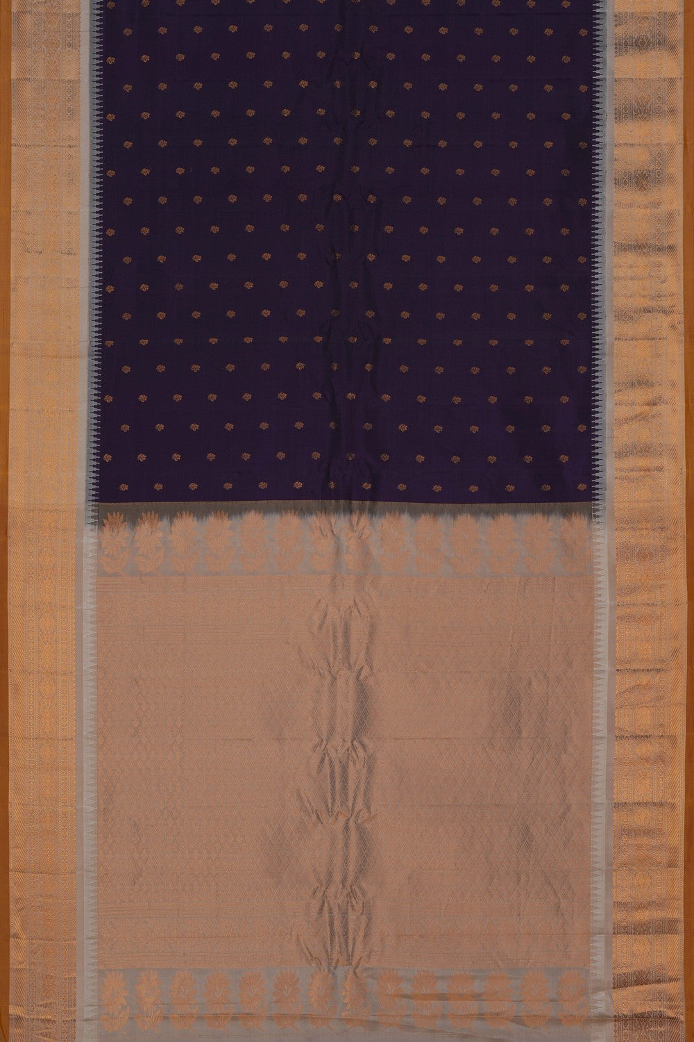 Image of Gadwal Silk Purple Saree