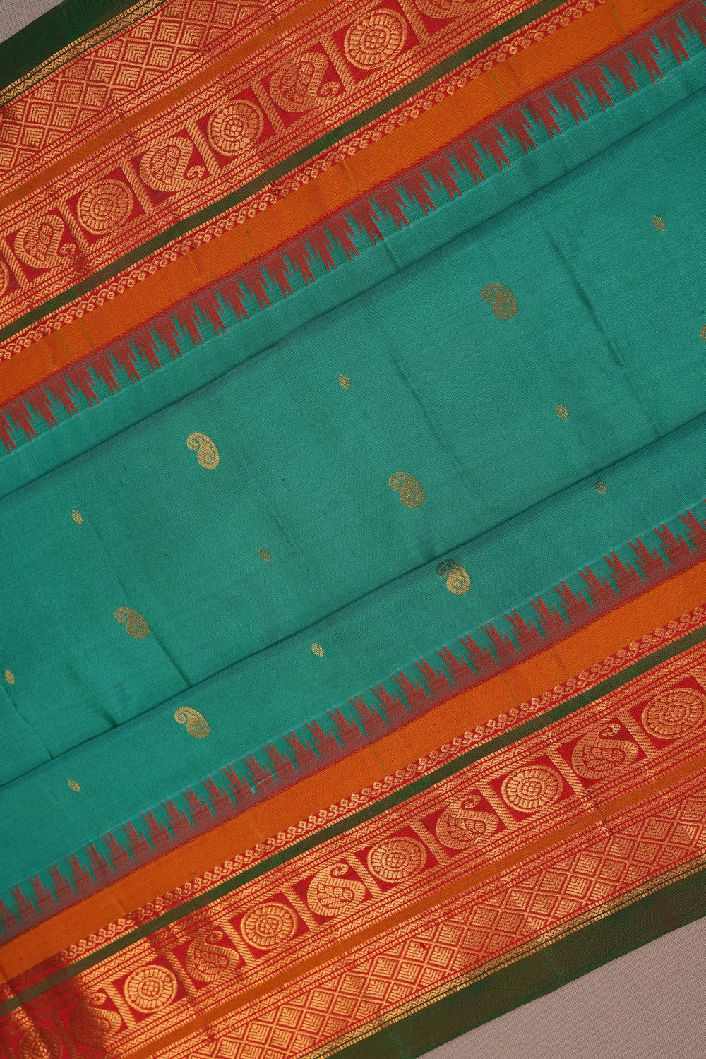 Image of Gadwal Silk Green Saree