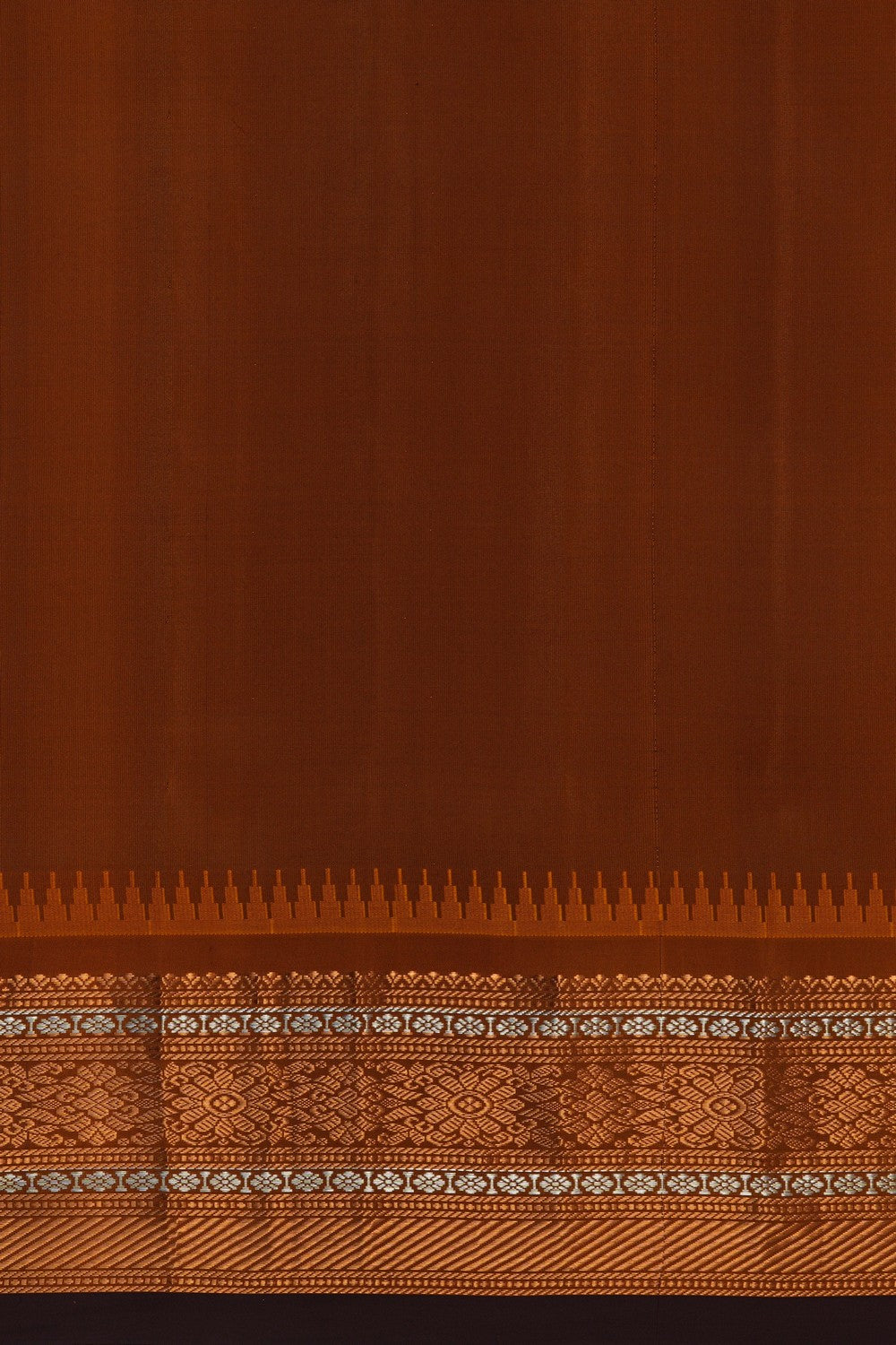 Image of Gadwal Silk Red Saree