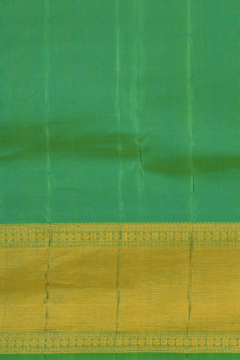 Image of Kanjivaram Silk Brocade Teal-Green Saree